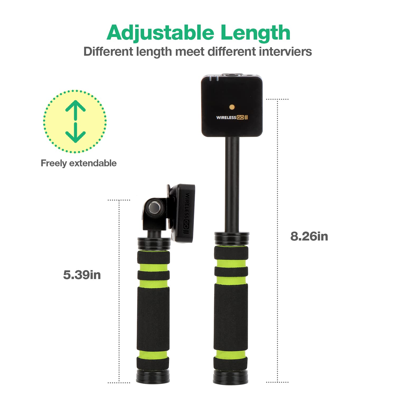 SUNMON Wireless Microphones RODE Wireless Go Handle, Wireless Go Handheld Adapter Compatible with RODE Wireless Go and Wireless